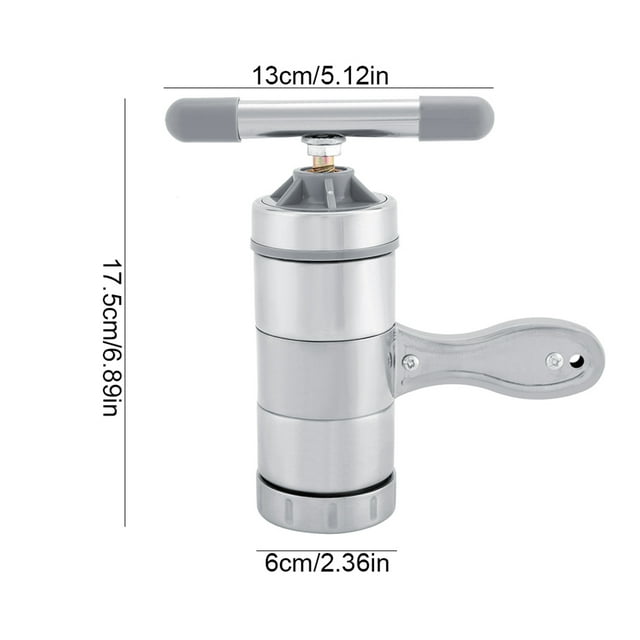 Machine Household Manual Stainless Steel Pasta Maker Noddles Presser Making Machine with 5 Molds