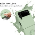 thumbnail image 6 of Z Flip 4 Case, Galaxy Z Flip 4 Case, Slim Fit Ring Holder Liquid Silicone Soft Gel Rubber Bumper Shockproof Women Men Girls Boys Case for Samsung Galaxy Z Flip 4 5G 6.7" 2022, Matcha Green., 6 of 8