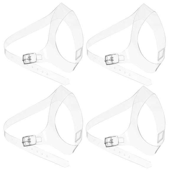 GOOHOCHY Transparent Detachable Shoe Straps with Buckle for High Heel Anti Loose TPU White Adjustable 2 Pairs