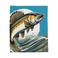 thumbnail image 4 of Velveteen Plush Blanket~Fishing, 4 of 6