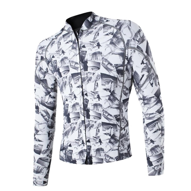 Traje de Neopreno de Mujeres con Cremallera Protección UV Elástico Ligero para Natación Pesca Remo - L blanca L Macarena Traje de neopreno para mujer
