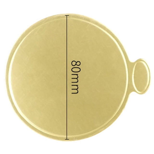 100pcs Practical Cake Pad Multipurpose Greaseproof Mousse Cake Board Gold Paper Cupcake Mat for Home Kitchen Parties New - D