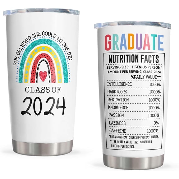 Graduation Gifts Tumbler, Graduation Gifts for Women 2024, Class of 2024 Gifts Coffee Mug, Graduation Gifts for Her, High School/College Graduation Gifts, Masters Degree Graduation Gifts