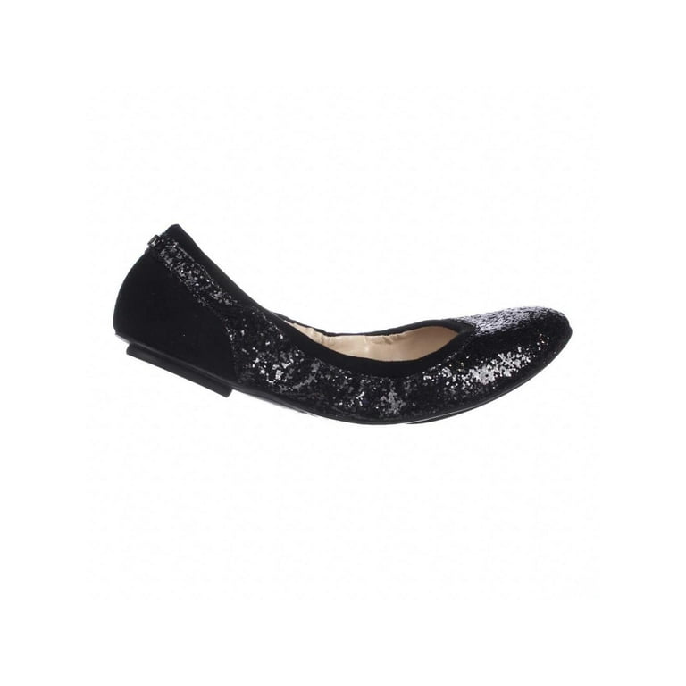 Womens Cole Haan Avery Scrunch Ballet Flats Black Glitter 6 US Walmart