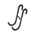 thumbnail image 3 of KDJ Stainless Steel Over Glass Door Shower Towel Rack S-Shape Hanger No Drilling Required Versatile Bathroom Organizer for Robes Squeegees Loofahs Black, 3 of 10