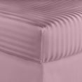 thumbnail image 3 of Striped 1200 TC Egyptian Cotton Deep Pocket Bed Sheet Set Lilac Hypoallergenic,Fully Elasticized Fitted Sheet,Cooling Full Modern & Contemporary, 3 of 5