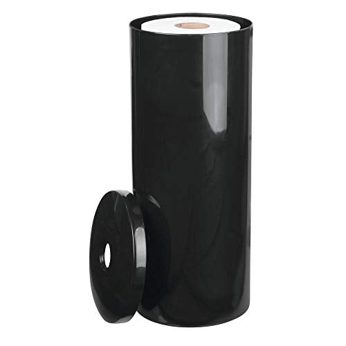 mDesign Modern Plastic Toilet Tissue Paper Roll Holder Canister Stand