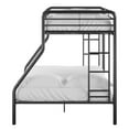thumbnail image 6 of Weston Home Elise Kids Metal Twin over Full Bunk Bed with Safety Rails, Black, 6 of 9