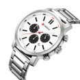 thumbnail image 2 of CURREN 8315 Montre Homme Blanche Sport Analogique Quartz Acier Inoxydable Étanche Date Luxe Décontractée Montre-Bracelet, 2 of 5