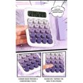thumbnail image 6 of Standard Calculator Desktop 10 Digit, Desktop Battery Power Desk Purple Calculator with 15° Tilt LCD Display for Office, School, Home & Business Use, Automatic Sleep, 5.9 * 3.9in, 6 of 9