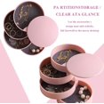 thumbnail image 4 of XISOBO JEWELRY STORAGE BOX, WOMEN'S SMALL JEWELLERY STORAGE BOX EARRING RACK, 5-LAYER ROTATING TRAVEL JEWELRY TRAY WITH LID FOR BRACELET RING BRACELETS, 4 of 6