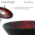 thumbnail image 6 of Swiss Madison Cascade 16.5 Glass Vessel Sink with Faucet, Ember Red, 6 of 13