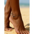 thumbnail image 5 of ChainsProMax Stainless Steel Black Ankle Bracelets for Women Layered Heart Charm Anklets Foot Chain Summer Boho Beach Gift, 5 of 7