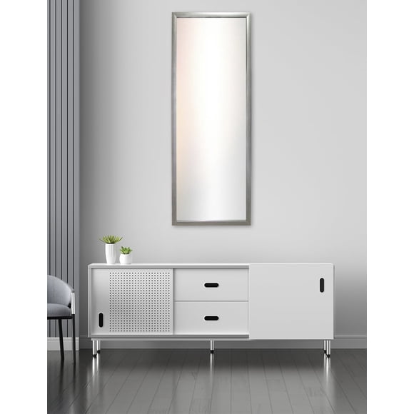 Espejo decorativo cuerpo entero color plata brillante