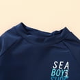 thumbnail image 3 of Younger Tree Toddler Baby Boys Swimsuits Trunk Rashguard Long Sleeve Top Shorts Two Pieces Bathing Suit Swimwear Outfit for 6-9 Months, 3 of 7
