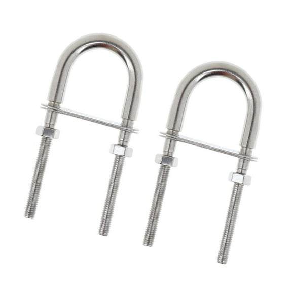 2 Pcs Stainless Steel Marine Boat Stern Bow Down U M6x90, 0.31 inch