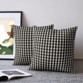 thumbnail image 2 of Pillow Covers 18x18 Set of 2, Buffalo Plaid Throw Pillow Covers Decorative Couch Cushion Cover, Farmhouse Black White Checkered Vintage Microfiber Soft Square Pillowcases for Bedroom Living Room Sofa, 2 of 9