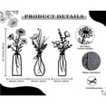 thumbnail image 4 of LSTECICE Set of 3 Assorted Black Metal Flower Wall Decor for Home, 4 of 6