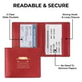 thumbnail image 2 of Car Registration and Insurance Card Holders, Premium Wallets for Essential Car Documents with 2 Clear Pockets and Strong Velcro Closure for All Types of Vehicles (1 Black and 1 Red, 2 PACK), 2 of 7