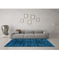 thumbnail image 3 of Ahgly Company Indoor Square Abstract Light Blue Modern Area Rugs, 5' Square, 3 of 4
