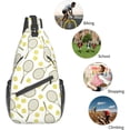 thumbnail image 5 of Tennis Rackets and Balls Pattern Sling Bag Crossbody Hiking Travel Chest Bags Backpack Shoulder Daypack for Women Men, 5 of 7