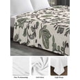 thumbnail image 5 of Full Size Flat Sheet Only, Sage Green Leaf Soft Brushed Microfiber Bed Sheets, Vintage Farmhouse Boho Pastoral Tribal Hotel Quality Breathable Bedding Top Sheet, Easy Care, 81"x96", 5 of 9