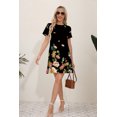 thumbnail image 5 of 2024 Nouvelle Robe d'Été Élégante Mode Décontractée Imprimée Ajustée Manches Courtes Col Rond Midi Robe de Bureau Femmes FJH, 5 of 5