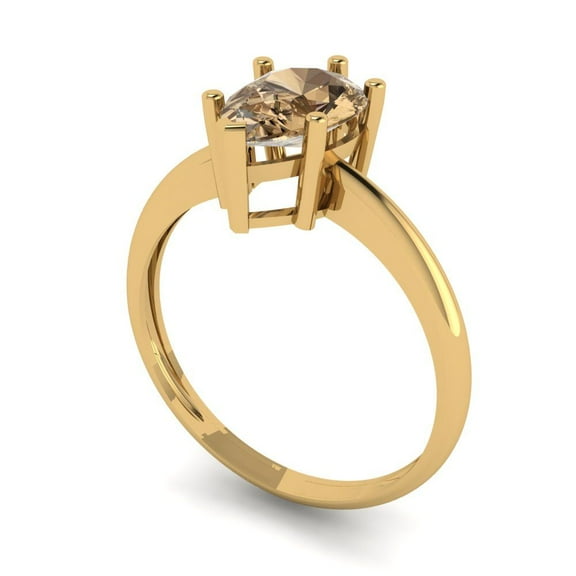 2.1ct Heart Cut Yellow Moissanite 18k Yellow Gold Engraving Statement Bridal Wedding Designer Ring Size 4.75