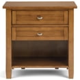 thumbnail image 3 of Trent Home Wood 24" Transitional Bedside Nightstand Table in Light Golden Brown, 3 of 10