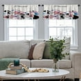 thumbnail image 5 of LALILO Kitchen Curtain Valance Watercolor Triangle Bright Rod Pocket Window Curtain 52"x 18" Set of 2, 5 of 7