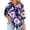 #093-Purple, variant on Women's Plus Size Printed T-Shirt Round Neck 3/4 Sleeve Chest Cut-out Design Loose Fit Casual Spring Summer Layering Blouse Gift
