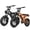 Black+Orange, variant on ESKUTE 2 Pcs V100 Electric Bikes for Teens & Adults – 750W (Peak 1500W), 28 MPH, 48V 13Ah, 16"x4.0" Fat Tire, 7-Speed E-Bike with Dual Suspension Black & Black, UL2849