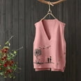 thumbnail image 5 of Bovemsi Camisole Tops for Women Autumn And Winter New Vest Horse With Embroidered Knitted Trendy Loose Versatile Sleeveless Sweater Basic Tanks, 5 of 8