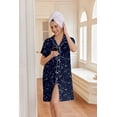 thumbnail image 2 of Ekouaer Nightgowns for Women Button Down Sleepshirt Short Sleeve Nightshirt Classic Soft Pajamas Nightdress, 2 of 6