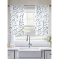 thumbnail image 5 of Light Blue Grey Botanical Sheer Curtains 54 Inch Length 2 Panels Set Window Treatments, Spring Floral Summer Farmhouse Rod Pocket Semi Curtains for Living Room/Bedroom/Kitchen Décor, 104"W x 54"L, 5 of 7
