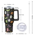 thumbnail image 2 of 40oz Halloween Tumbler with Straw and Lid Spooky Ghost Candy Travel Coffee Tumbler Cup with Handle for Spooky Halloween Gifts, 2 of 5