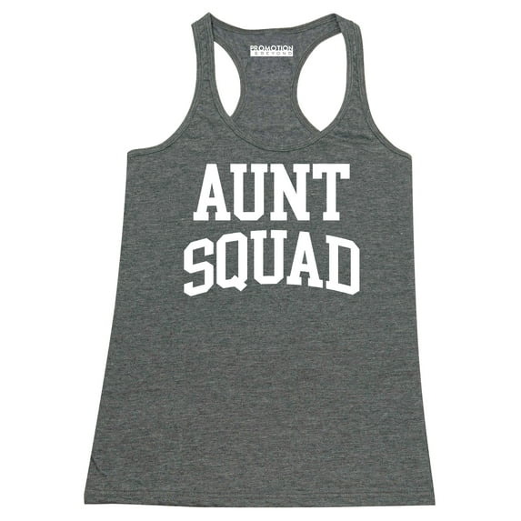 Aunt Squad Birthday Pregnancy Mother's Day Gift Women's Tank Top, L, H. Charcoal