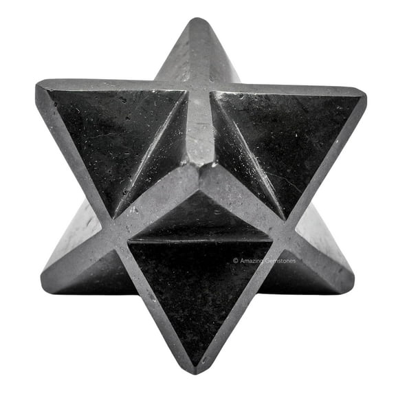 Black Tourmaline Crystal Merkaba Star (0.75" Inches)