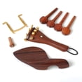 thumbnail image 3 of Set de Rosewood 4/4 Violin Parts Chinrest Clavijas de Afinación Tailpiece Sunnimix Violin Rosewood Parts, 3 of 8