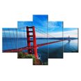 thumbnail image 4 of TISHIRON 5PCS Framed Canvas Wall Art Set,60"x40" Golden Gate Bridge Canvas Art Decor, 4 of 7