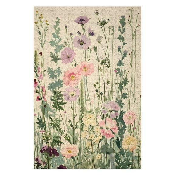 Puzzles for Adults 300 Pieces - Botanical Art Vibrant Flowers Beautiful Nature Funny Puzzles Educational Toys, Birthday Christmas Valentine's Day Gift