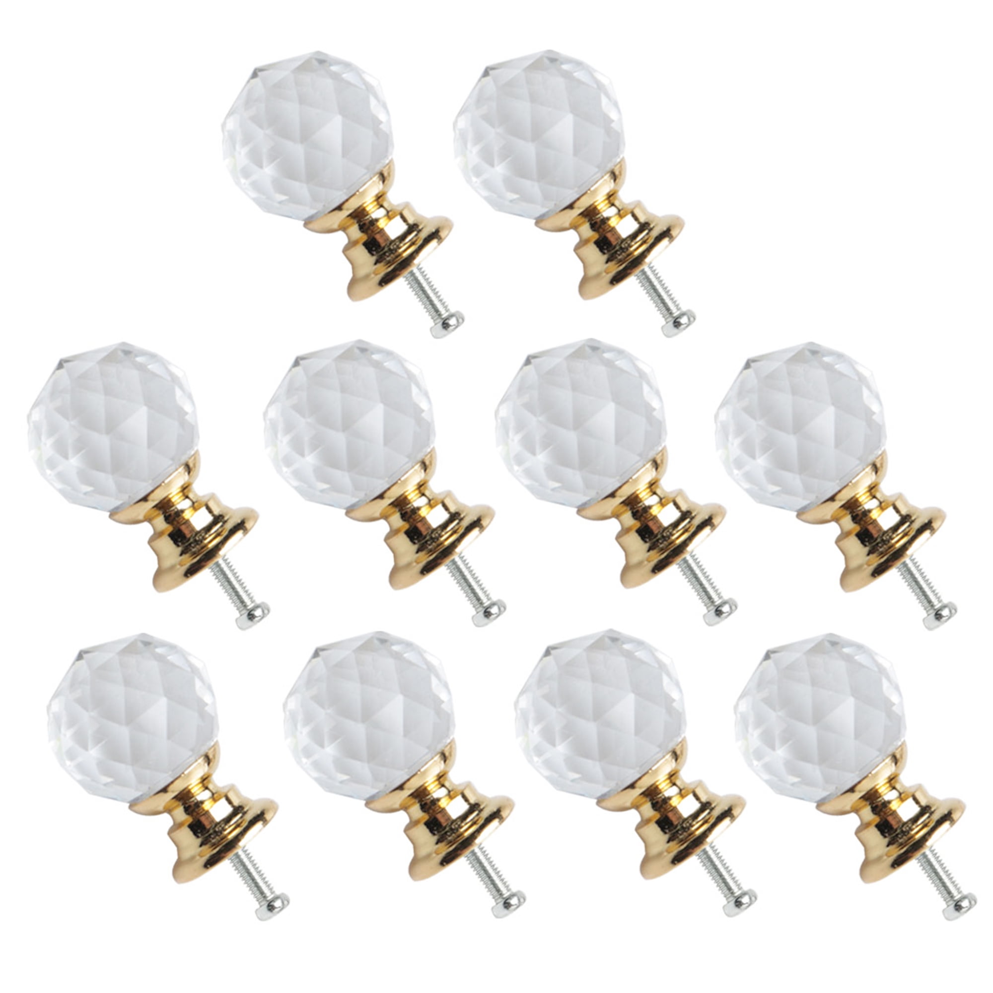 30mm Cabinet Knob Bling Colorful Crystal Cupboard Drawer Pull