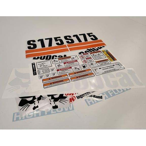 411 Decals Aftermarket Replacement Sticker Set Compatible with Bobcat S175 High Flow Skid Steer Loader