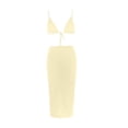 thumbnail image 4 of Traje de baño de tres piezas de bikini cómodo de nailon de color sólido para mujer Traje de baño de tres piezas para mujer OAVQHLG3B Store  lin121212, 4 of 4