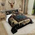 thumbnail image 2 of Erosebridal Aztec Comforter Sets Twin Rustic Southwestern American Native Bedding Set,Bear Deer Moose Quilt Retro Indian Style Hunting Animal Duvet Insert with 1 Pillowcase Microfiber, 2 of 6