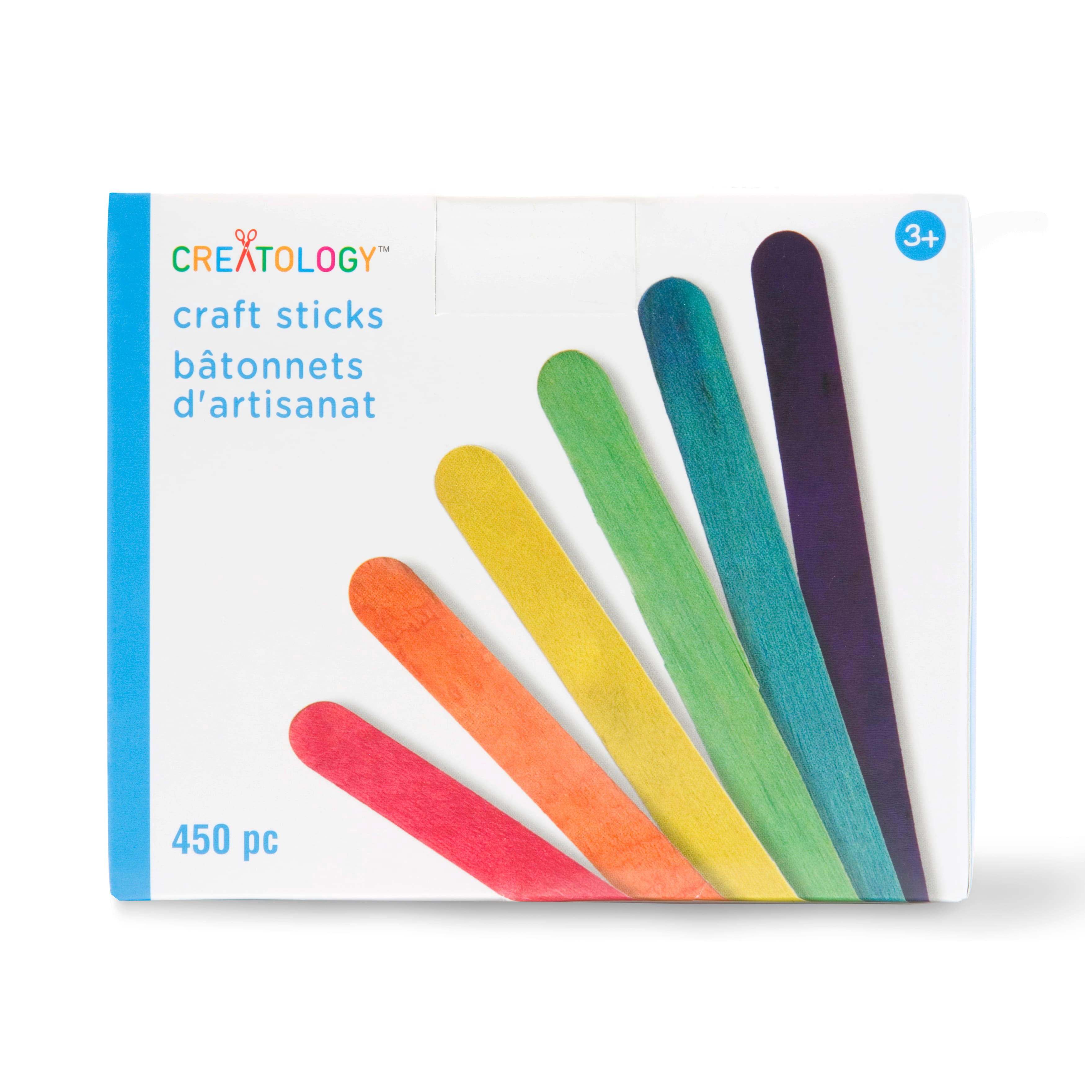 12 Packs: 450 ct. (5,400 total) 4.5" Multicolor Craft Sticks by Creatology