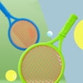 thumbnail image 4 of Raqueta De Tenis Para Niños, Juego De Raqueta De Bádminton, 4 Raquetas Con 4 Pelotas, Juguetes Deportivos Para Interiores Y Exteriores Para Niños Principiantes seitruly FN005779-00, 4 of 6