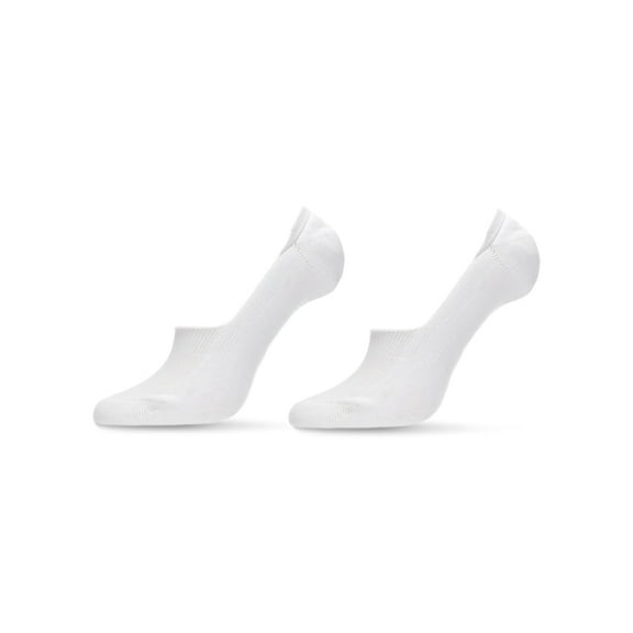 MeMoi Popular Invisible Cushion Sneaker Socks Liners 2 Pack - Womens - Female, One Size, White-White