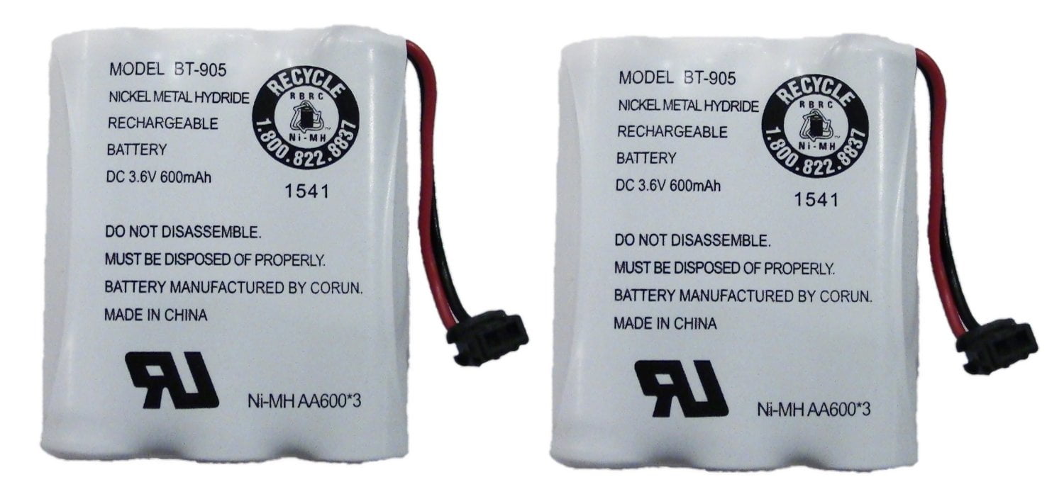 3.6 Volt Cobra 800 mAh Uniden BT-905 Rechargeable Battery Ultra Hi-Capacity Panasonic HHR-P505 Sharp Replacement for GE TL-96560 P-P501 Sony Uniden EXI5560 Cordless Phone Battery Ni-CD 3AA w/Mitsumi
