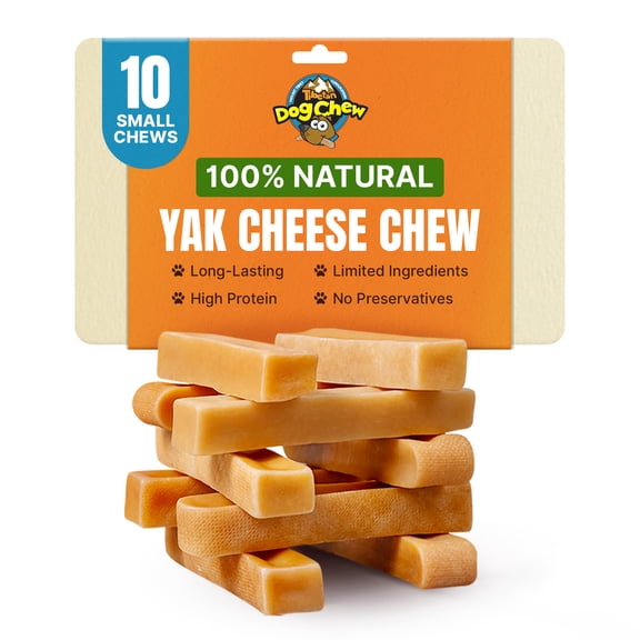 Tibetan Dog Chew Natural Yak Cheese Bone Treats for Small Dogs, 10 Sticks